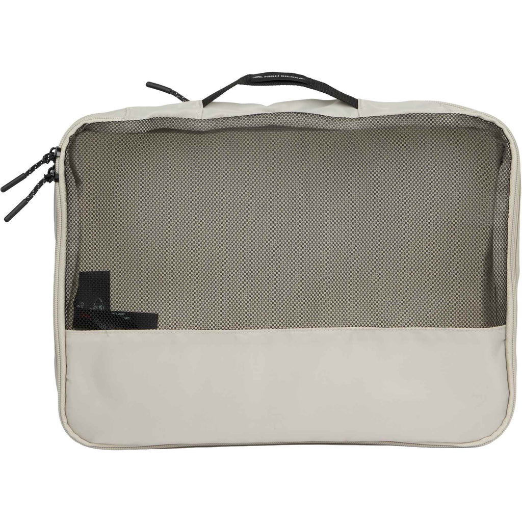 High Sierra Courier Compression Packing Cubes, Set of 3 Embroidery - Limestone Grey - Front Med