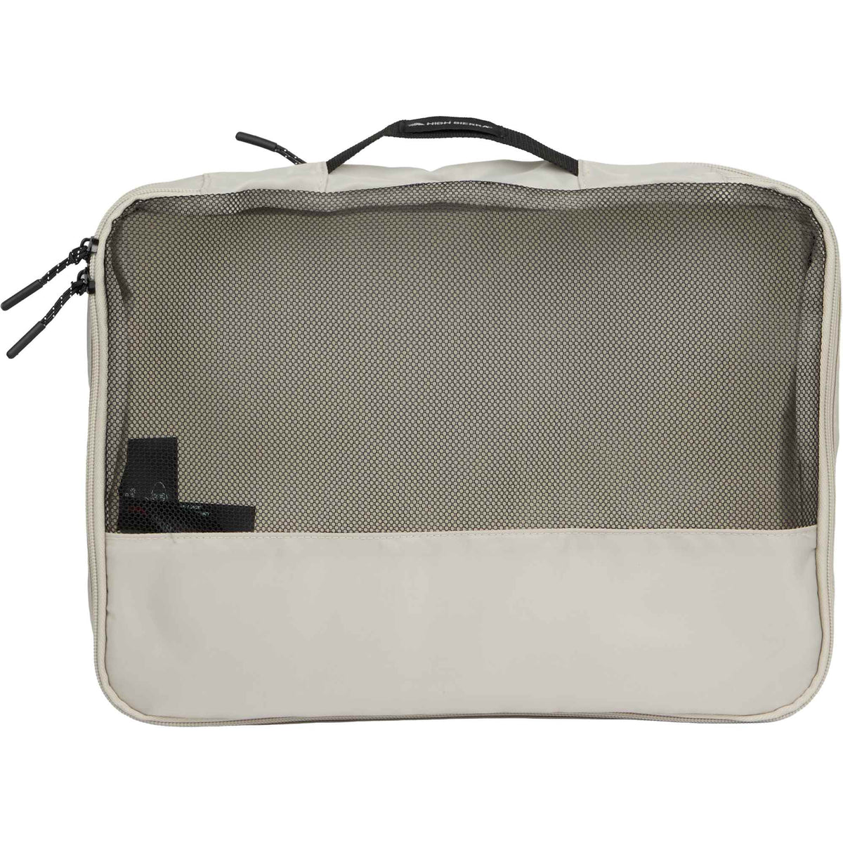 High Sierra Courier Compression Packing Cubes, Set of 3 Embroidery - Limestone Grey - Front Med