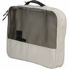 High Sierra Courier Compression Packing Cubes, Set of 3 Embroidery - Limestone Grey - Left Angle Med