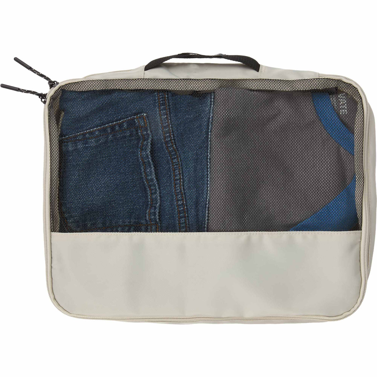 High Sierra Courier Compression Packing Cubes, Set of 3 Embroidery - Limestone Grey - Propped Med