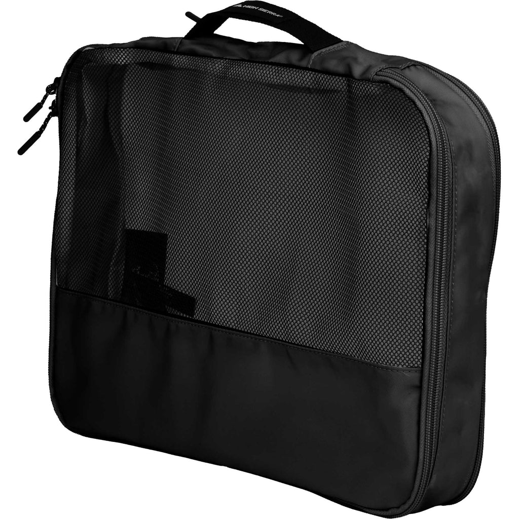 High Sierra Courier Compression Packing Cubes, Set of 3 Transfer - Black - Left Angle Med