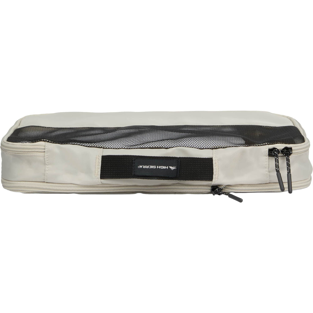 High Sierra Courier Compression Packing Cubes, Set of 3 Transfer - Limestone Grey - Alternate Med