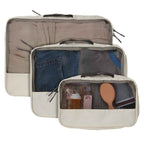 High Sierra Courier Compression Packing Cubes, Set of 3 Transfer - Limestone Grey - Photo