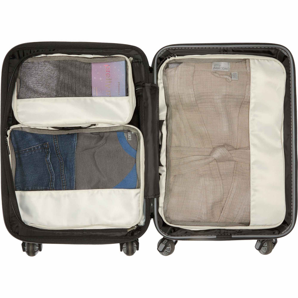 High Sierra Courier Compression Packing Cubes, Set of 3 Transfer - Limestone Grey - Propped Set Luggage