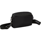 High Sierra Courier Crossbody Bag in Recycled Polyester Transfer - Black - Right Angle