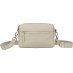 High Sierra Courier Crossbody Bag in Recycled Polyester Transfer - Limestone Grey - Back