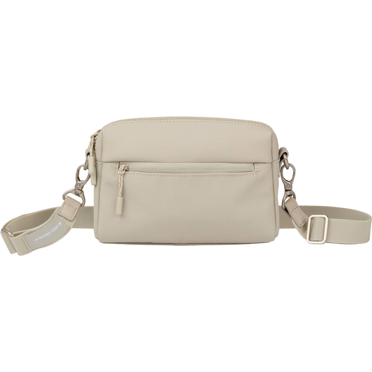 High Sierra Courier Crossbody Bag in Recycled Polyester Transfer - Limestone Grey - Back