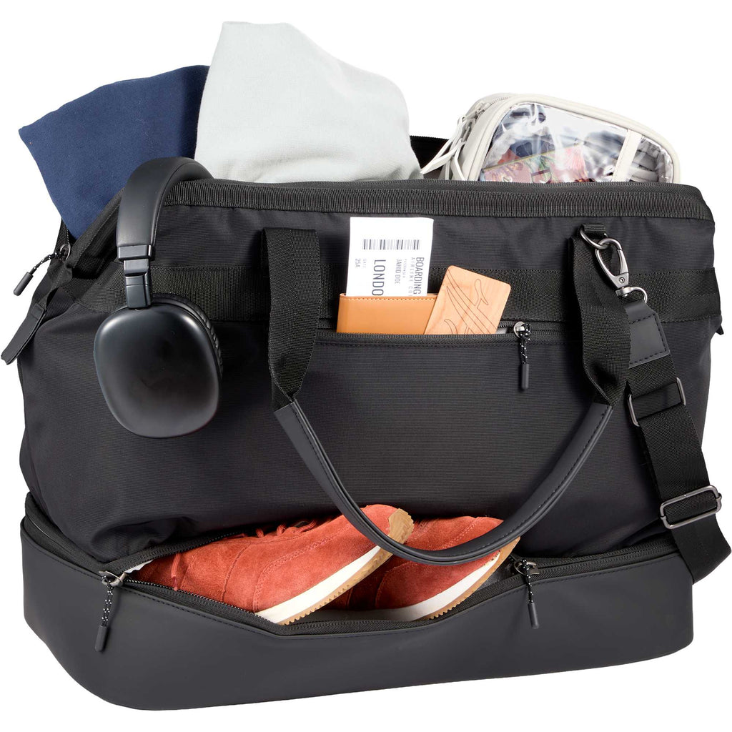 High Sierra Courier Duffel Bag with Drop Bottom Transfer - Black - Detail 2