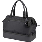 High Sierra Courier Duffel Bag with Drop Bottom Transfer - Black - Left Angle