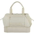 High Sierra Courier Duffel Bag with Drop Bottom Transfer - Limestone Grey - Back