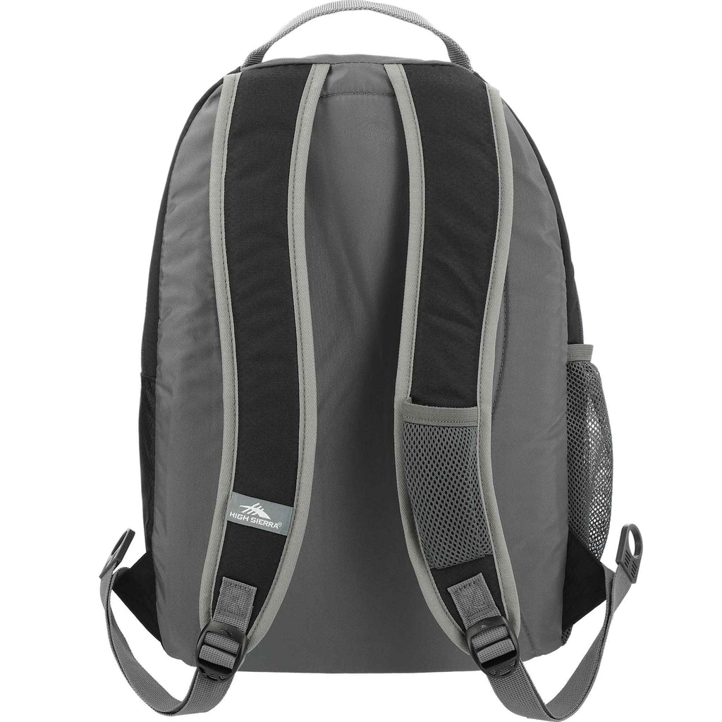 High Sierra Curve Backpack with Organizer Embroidery - Black - Back