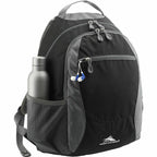 High Sierra Curve Backpack with Organizer Embroidery - Black - Propped 3
