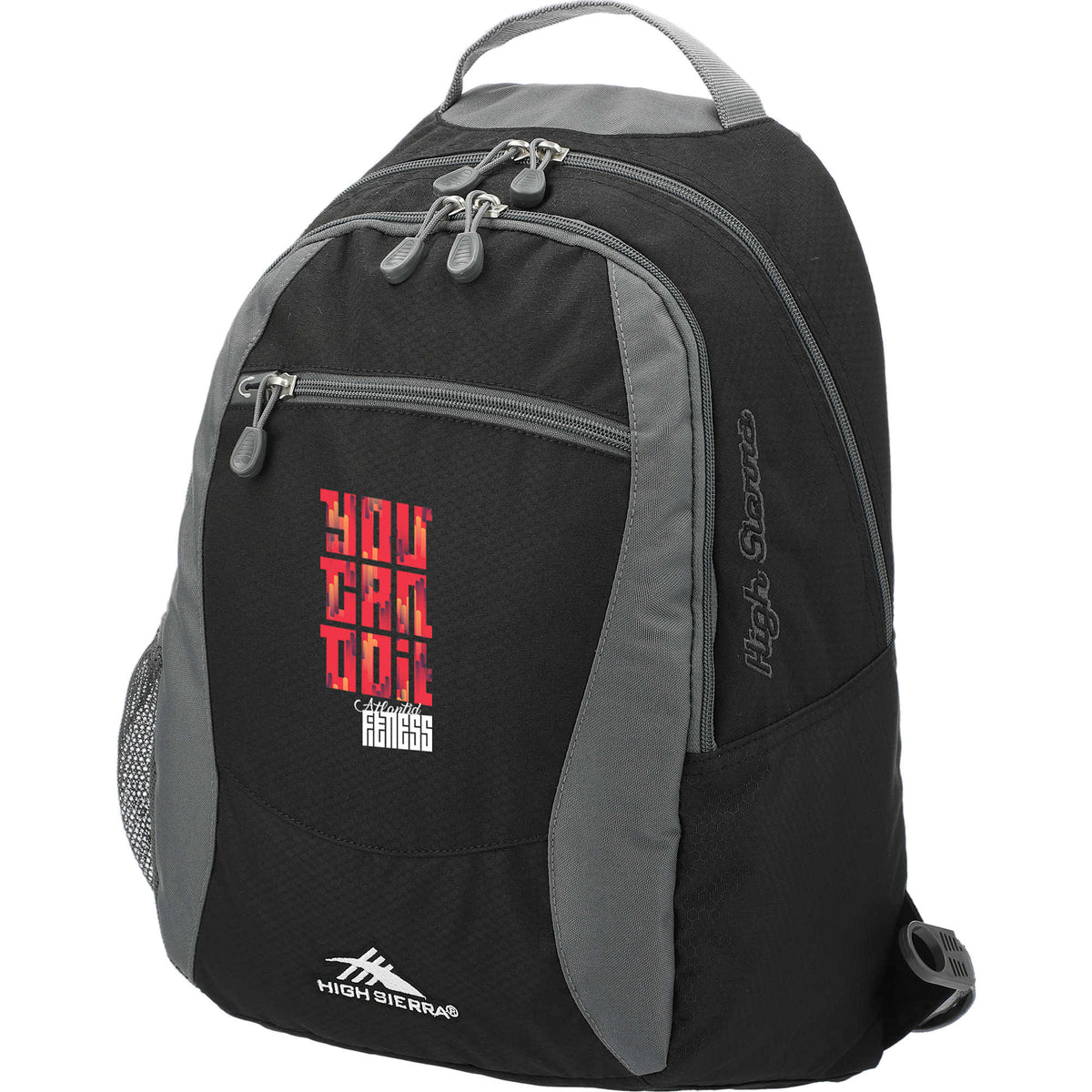 High Sierra Curve Backpack with Organizer Transfer - Black - Left Angle