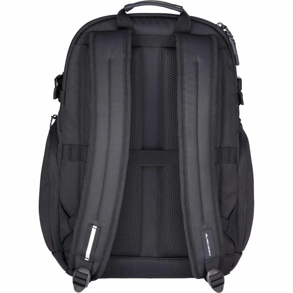 High Sierra Daily Pro Laptop Backpack, 15 Inch Transfer - Black - Back