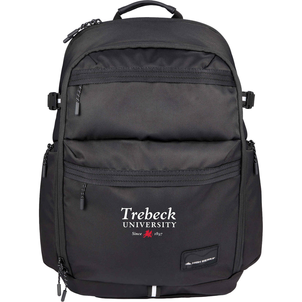 High Sierra Daily Pro Laptop Backpack, 15 Inch Transfer - Black - Front