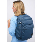 High Sierra Daily Pro Laptop Backpack, 15 Inch Transfer - Navy - On Model 2