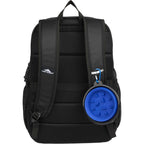 High Sierra Driftline Recycled Backpack with Laptop Hammock Embroidery - Black - Back