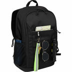 High Sierra Driftline Recycled Backpack with Laptop Hammock Embroidery - Black - Propped