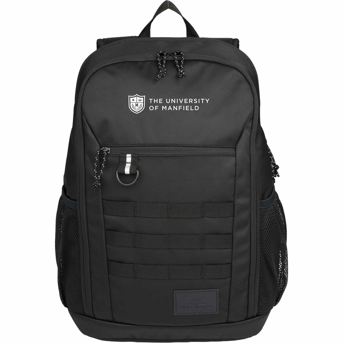 High Sierra Driftline Recycled Backpack with Laptop Hammock Transfer - Black - Front