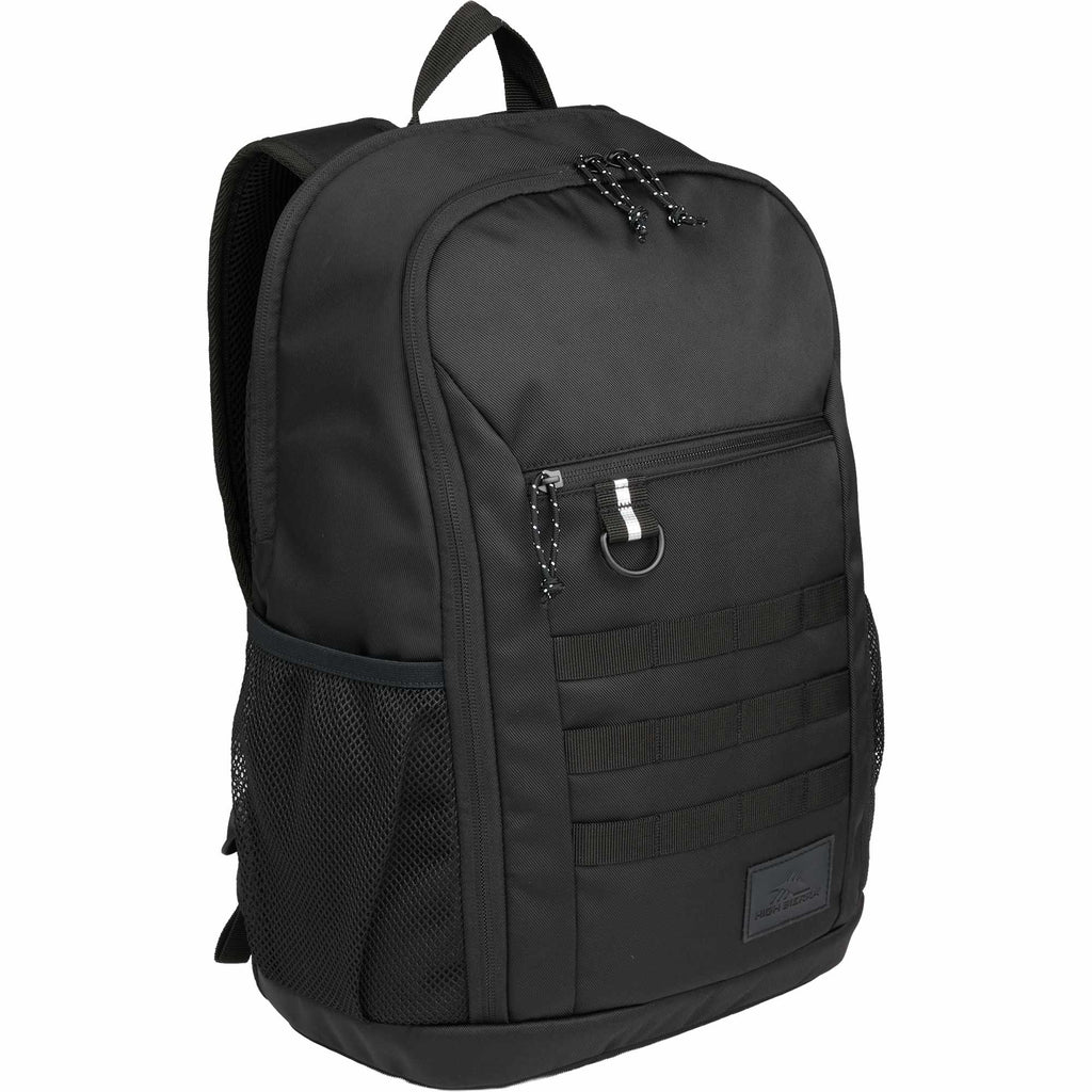 High Sierra Driftline Recycled Backpack with Laptop Hammock Transfer - Black - Right Angle