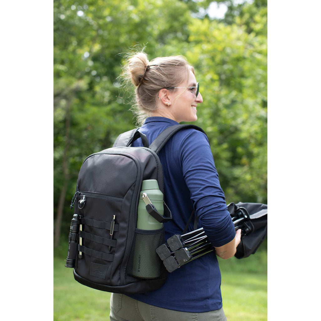 High Sierra Driftline Recycled Backpack with Laptop Hammock Transfer - Black - Scale
