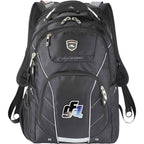 High Sierra Elite Fly-By Laptop Backpack, 17 Inch Embroidery - Black - Front 2