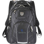 High Sierra Elite Fly-By Laptop Backpack, 17 Inch Embroidery - Black - Front