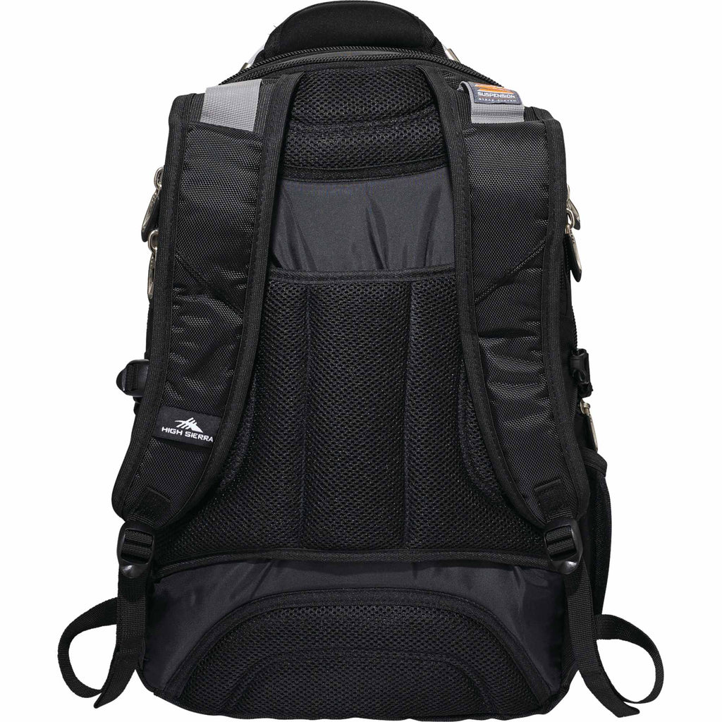 High Sierra Elite Fly-By Laptop Backpack, 17 Inch Transfer - Black - Back