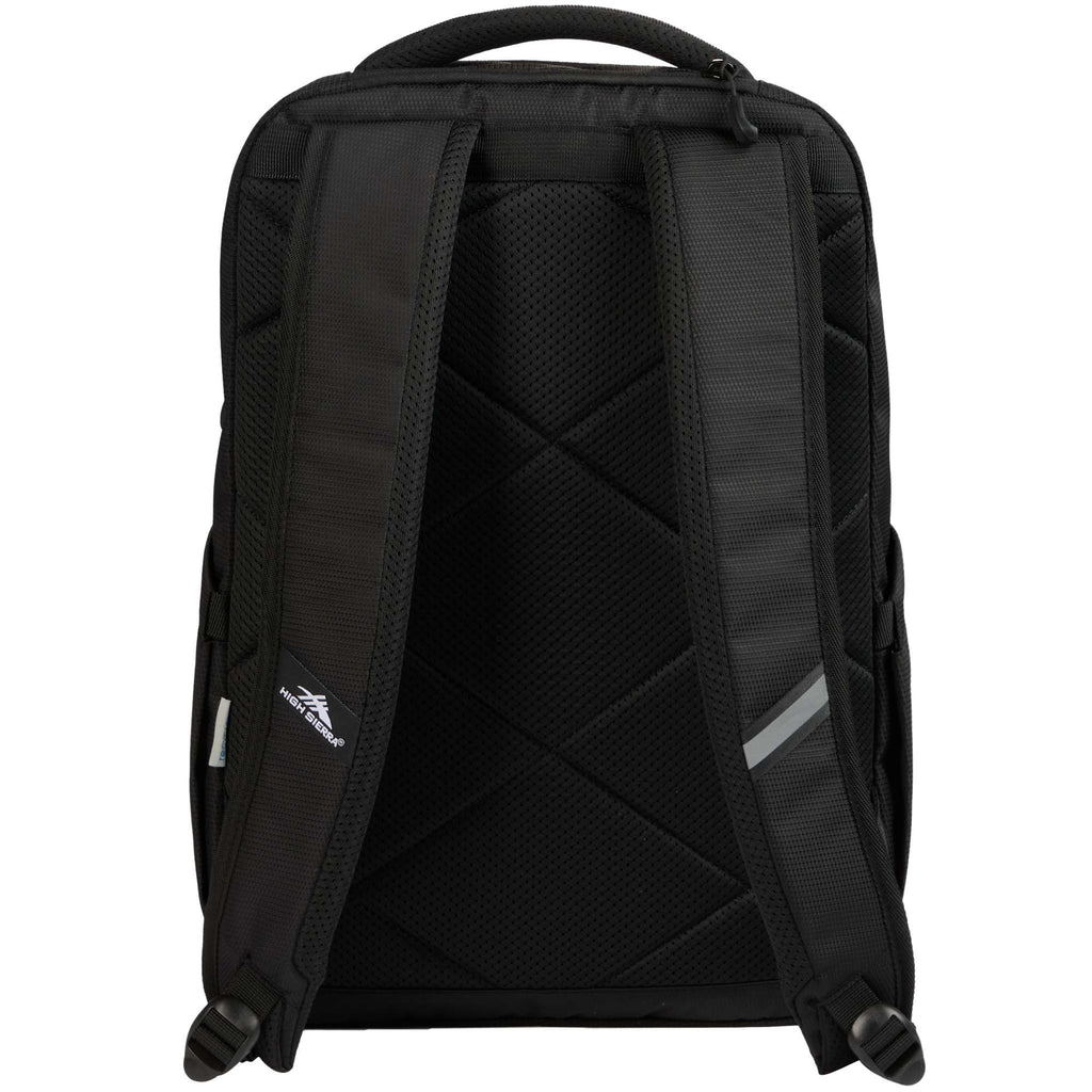 High Sierra Everyday Pack in Recycled Polyester Transfer - Black - Back