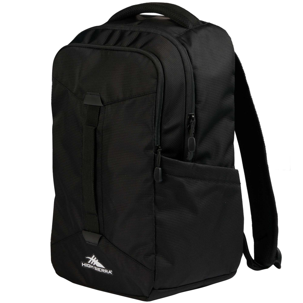 High Sierra Everyday Pack in Recycled Polyester Transfer - Black - Left Angle
