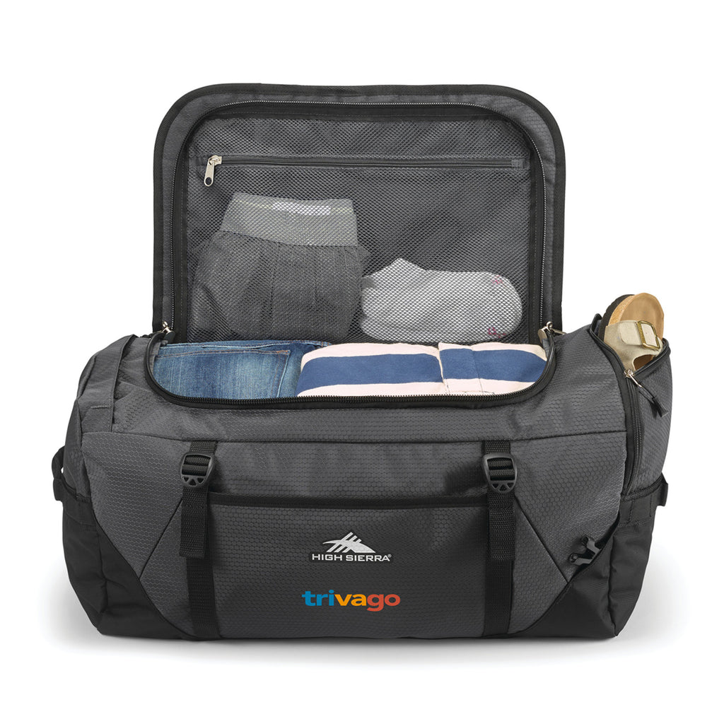 High Sierra Fairlead Convertible Duffel Backpack Transfer - Mercury/Black - View 4