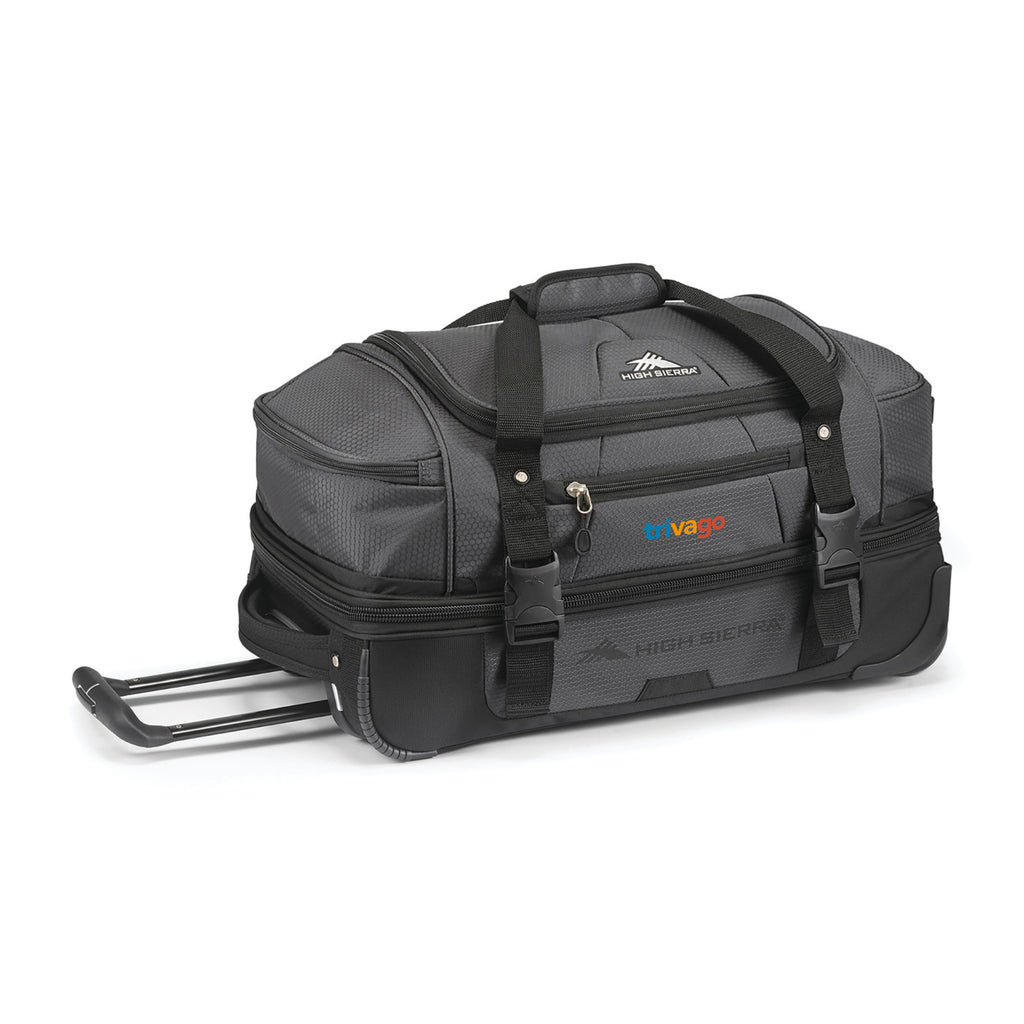 High Sierra Fairlead Drop Bottom Wheeled Duffel, 22 Inches Transfer - Mercury/Black - View 1