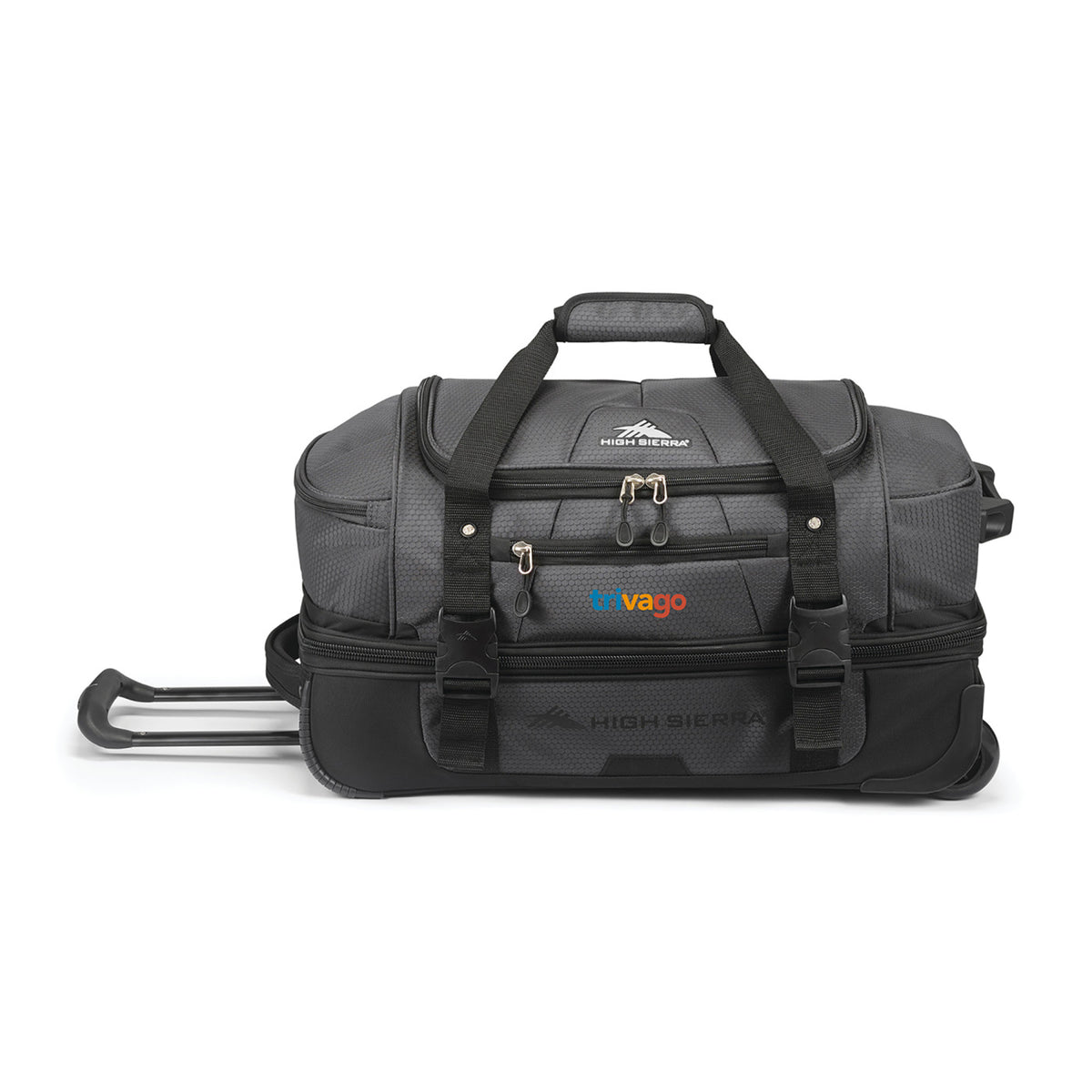 High Sierra Fairlead Drop Bottom Wheeled Duffel, 22 Inches Transfer - Mercury/Black - View 10