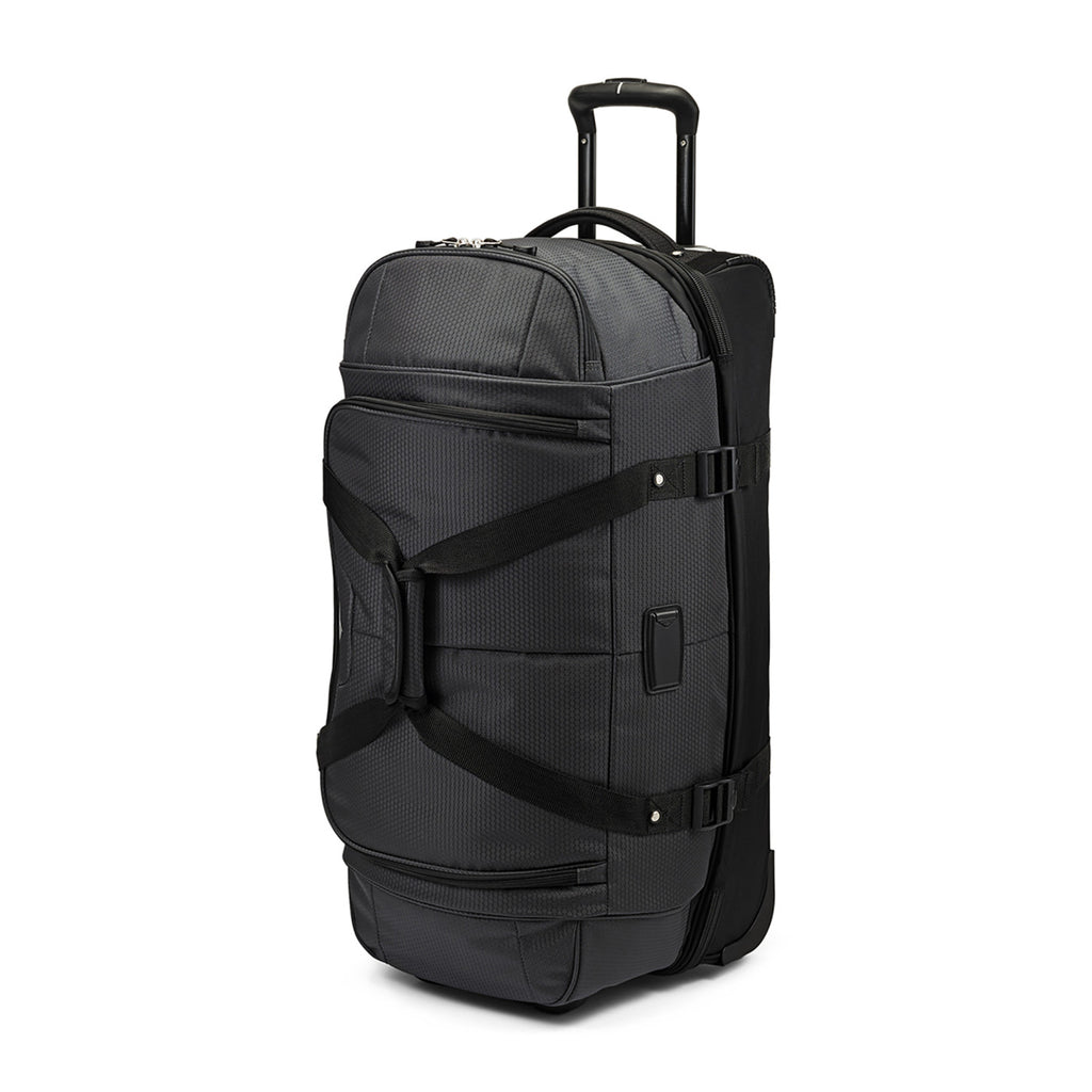 High Sierra Fairlead Drop Bottom Wheeled Duffel, 28 Inches Embroidery - Mercury/Black - View 5