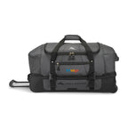 High Sierra Fairlead Drop Bottom Wheeled Duffel, 28 Inches Embroidery - Mercury/Black - View 6