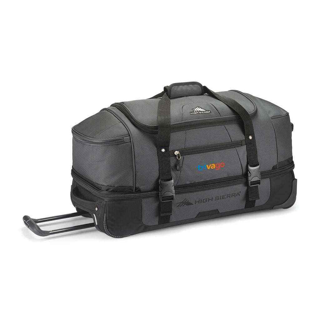 High Sierra Fairlead Drop Bottom Wheeled Duffel, 28 Inches Transfer - Mercury/Black - View 1