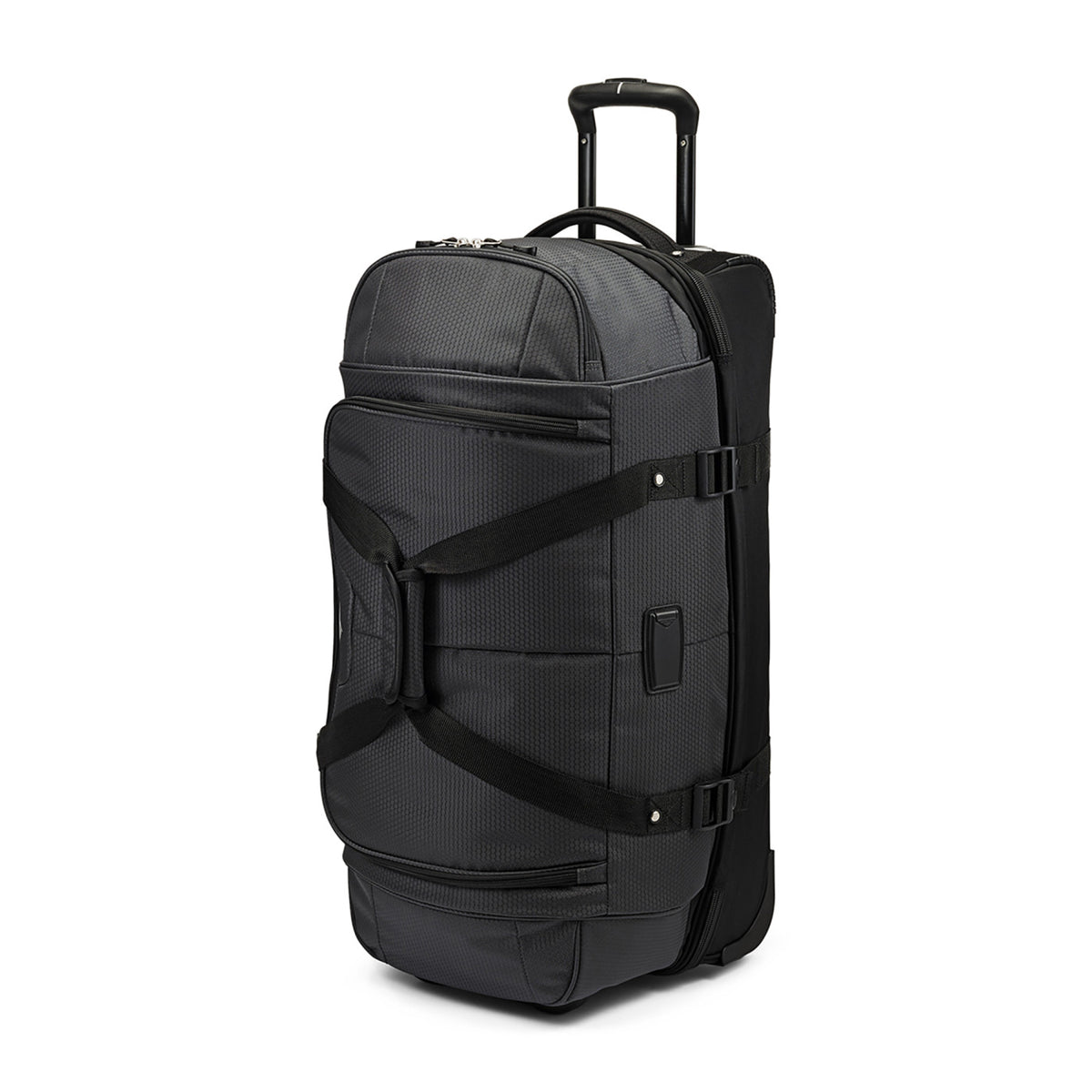 High Sierra Fairlead Drop Bottom Wheeled Duffel, 28 Inches Transfer - Mercury/Black - View 5