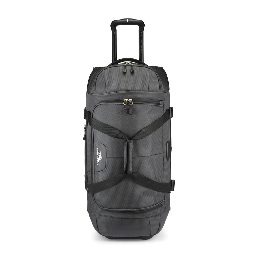 High Sierra Fairlead Drop Bottom Wheeled Duffel, 28 Inches Transfer - Mercury/Black - View 7