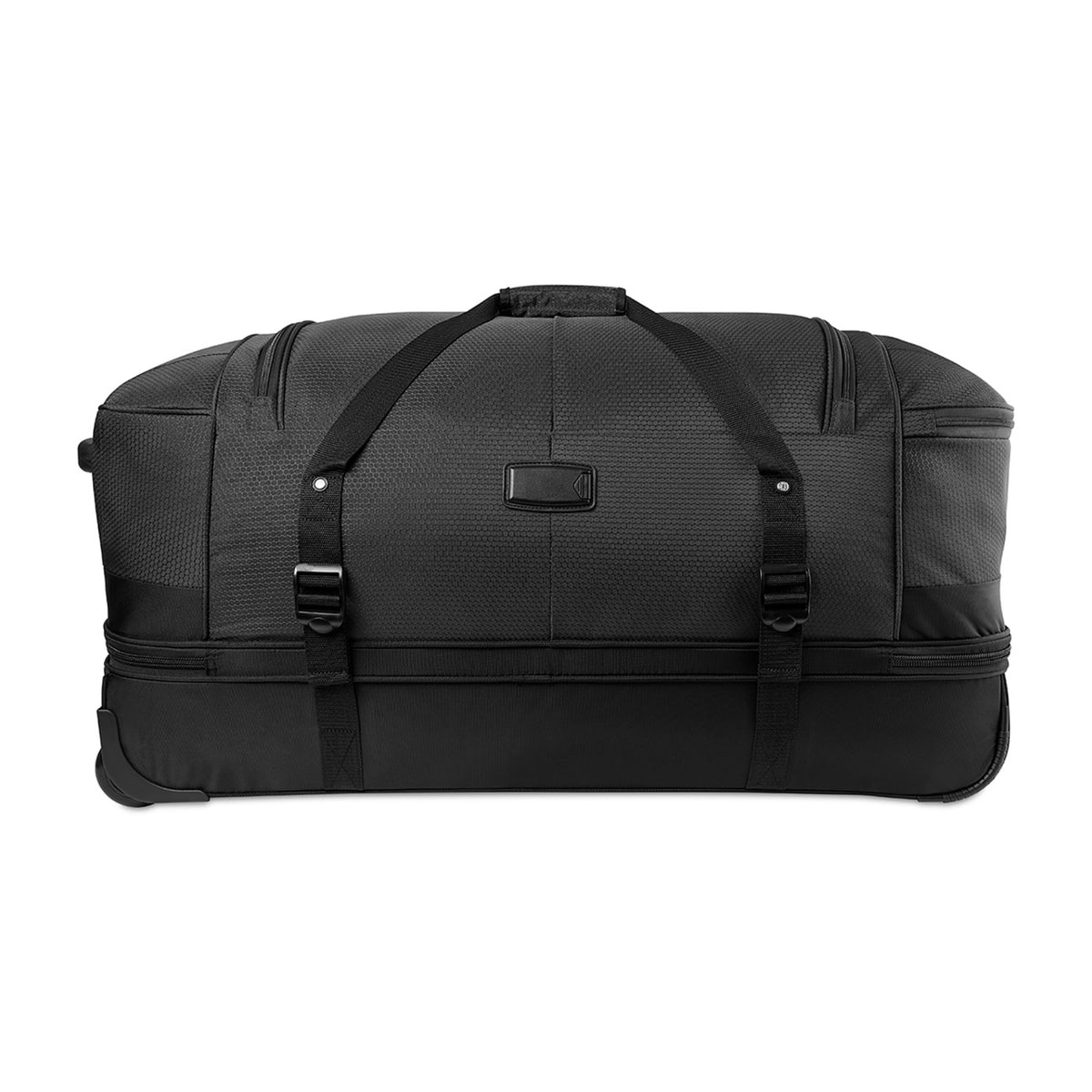 High Sierra Fairlead Drop Bottom Wheeled Duffel, 34 Inches Embroidery - Mercury/Black - View 12