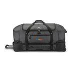 High Sierra Fairlead Drop Bottom Wheeled Duffel, 34 Inches Embroidery - Mercury/Black - View 4