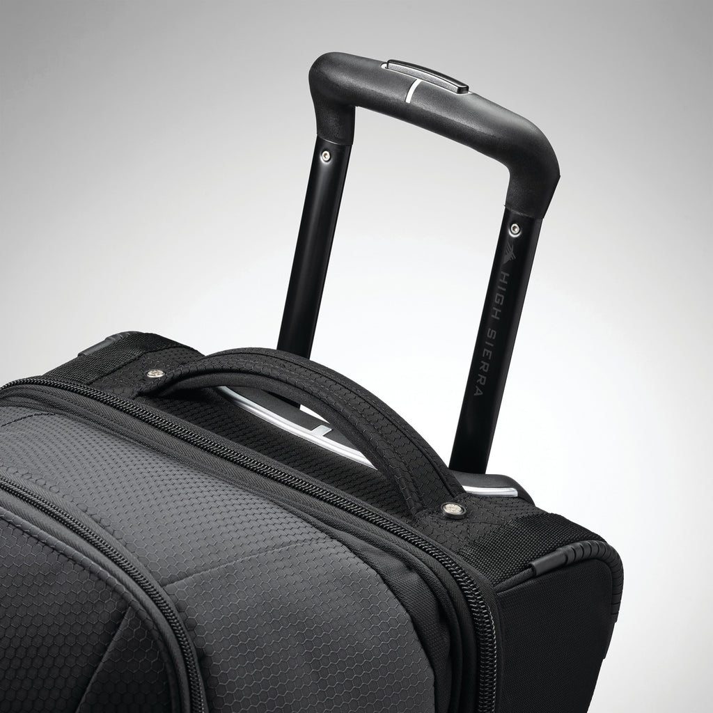 High Sierra Fairlead Drop Bottom Wheeled Duffel, 34 Inches Embroidery - Mercury/Black - View 6