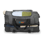 High Sierra Fairlead Drop Bottom Wheeled Duffel, 34 Inches Transfer - Mercury/Black - View 9