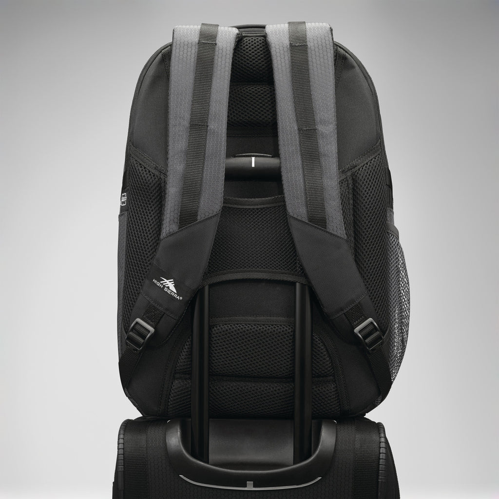 High Sierra Fairlead Laptop Backpack, 15 Inch Transfer - Mercury/Black - View 2