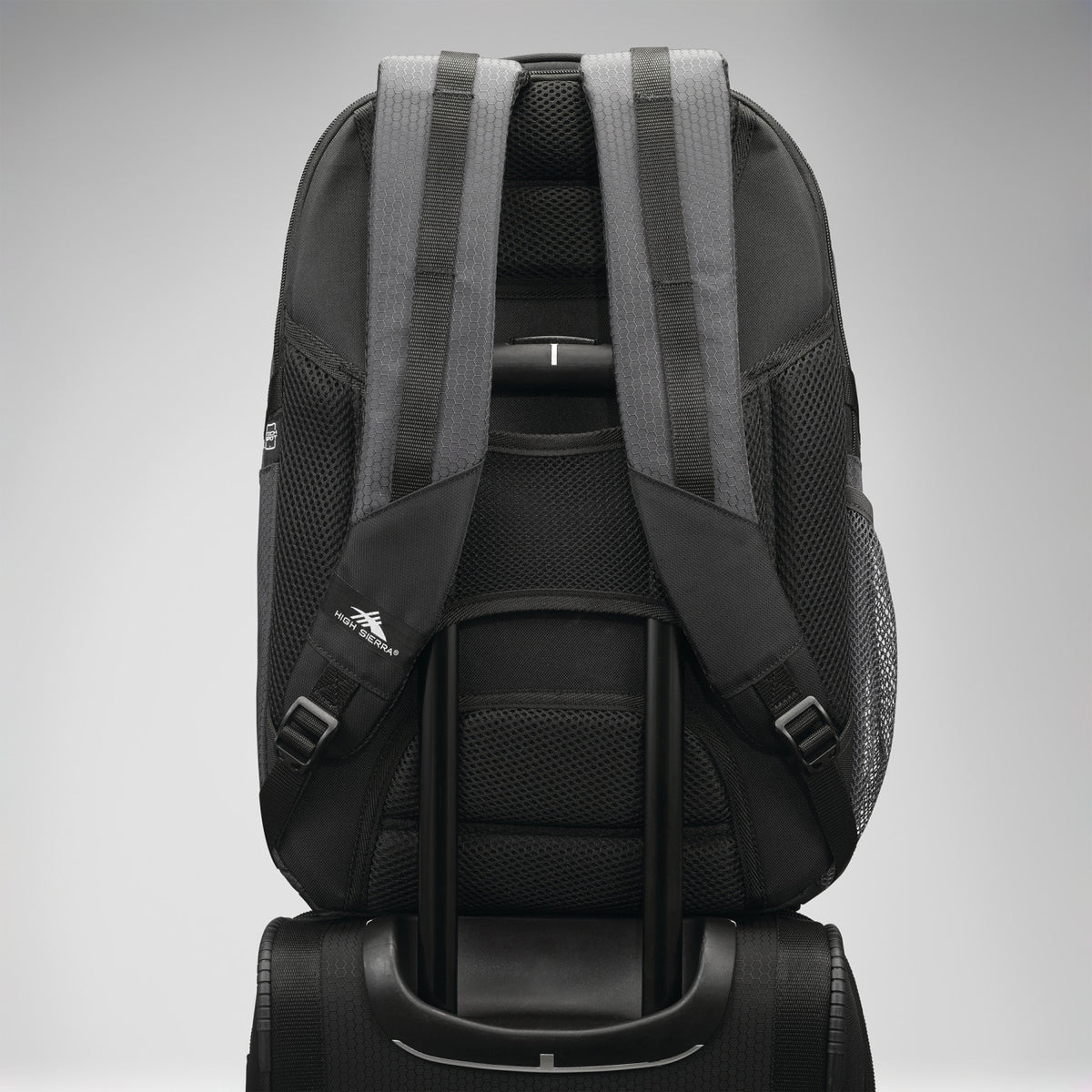 High Sierra Fairlead Laptop Backpack, 15 Inch Transfer - Mercury/Black - View 2