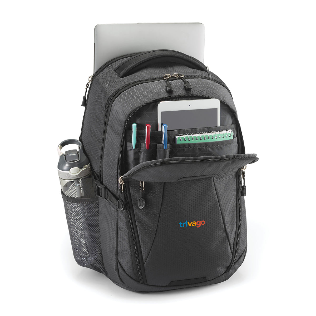 High Sierra Fairlead Laptop Backpack, 15 Inch Transfer - Mercury/Black - View 3
