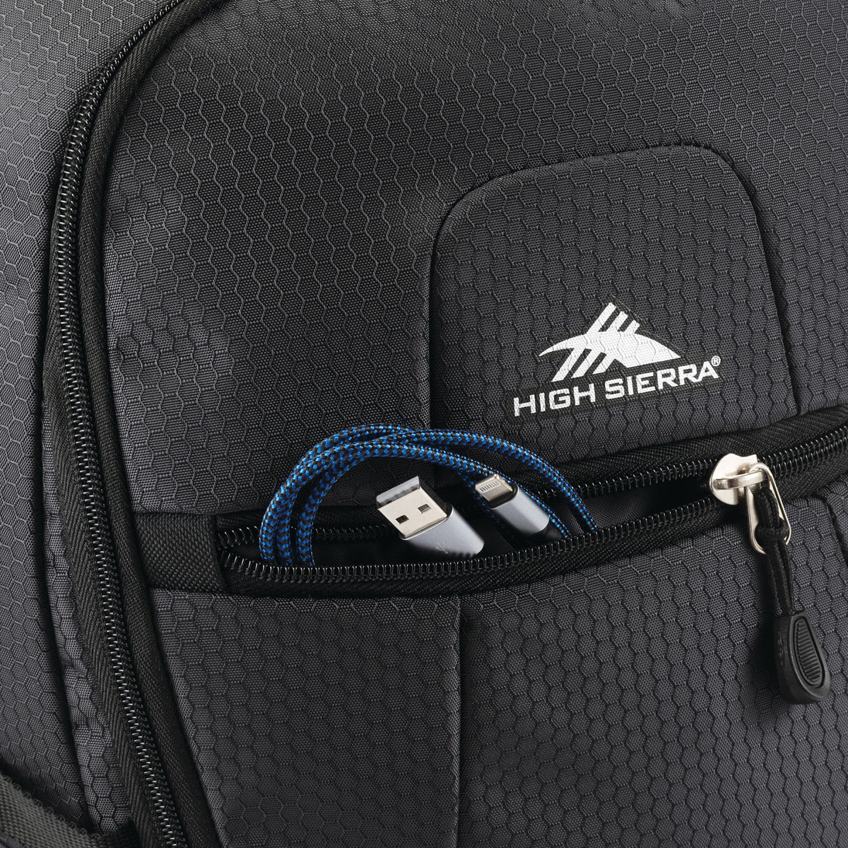 High Sierra Fairlead Laptop Backpack, 15 Inch Transfer - Mercury/Black - View 5