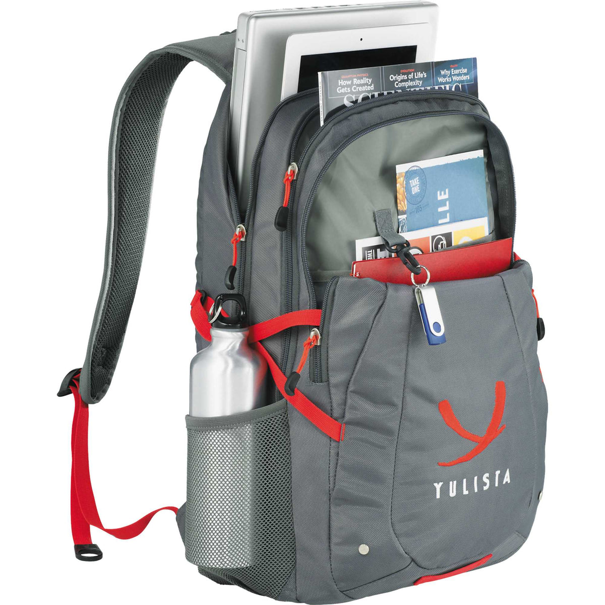 High Sierra Fallout Laptop Backpack, 17 Inch Transfer - Gray - Photo