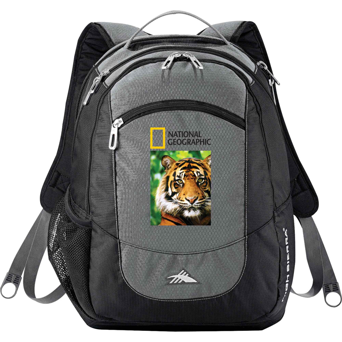 High Sierra Fly-By Laptop Backpack, 17 Inch Transfer - Gray - Front 2
