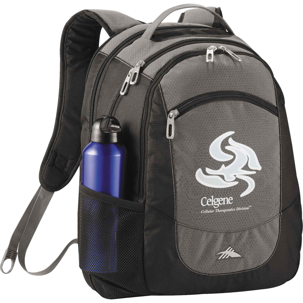 High Sierra Fly-By Laptop Backpack, 17 Inch Transfer - Gray - Front 3