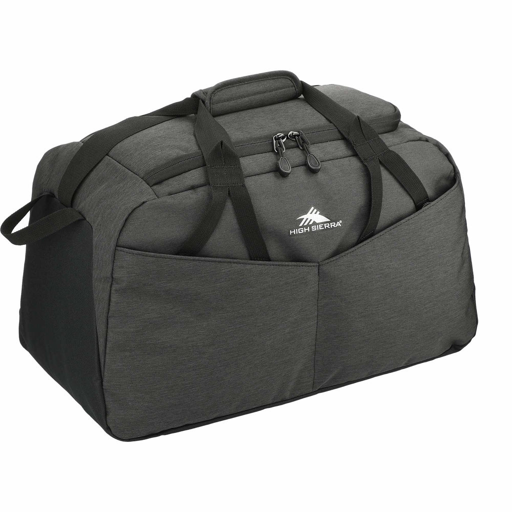 High Sierra Forester Duffel Bag in Recycled PET, 22 Inches Transfer - Graphite - Right Angle